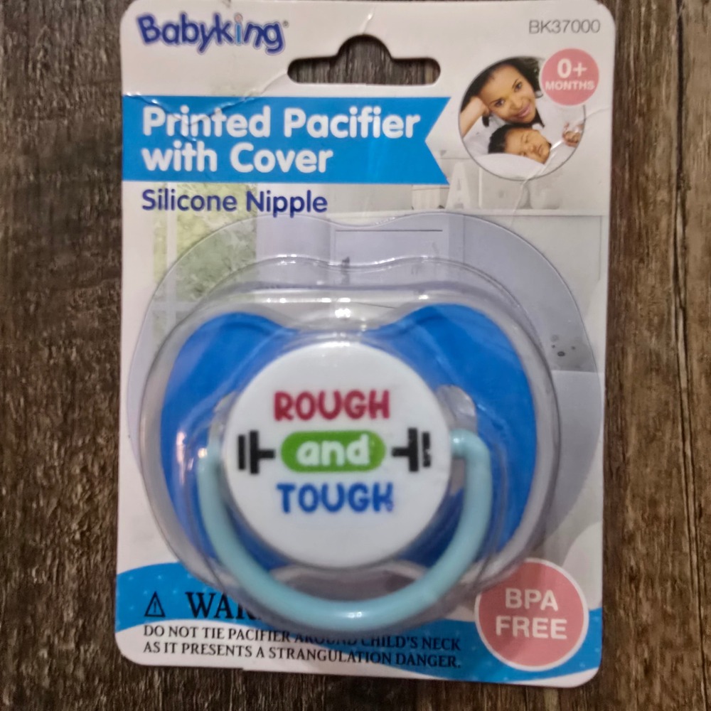 Babyking Pacifier Rough and Tough Infant 0+ Months Blue Silicone Nipple BK37000